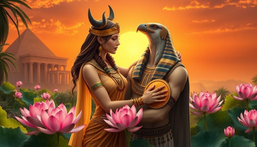 Hathor and Horus