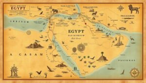 Leia mais sobre o artigo Ancient Egypt Old Kingdom Map: Explore History